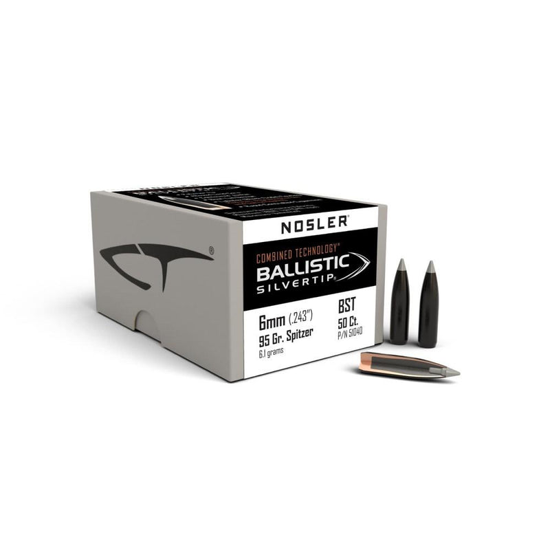 Nosler Ballistic SilverTip Hunting Rifle Bullets 6mm .243