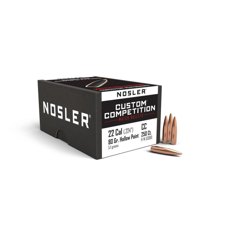 Nosler Custom Competition Rifle Bullets .22 cal .224