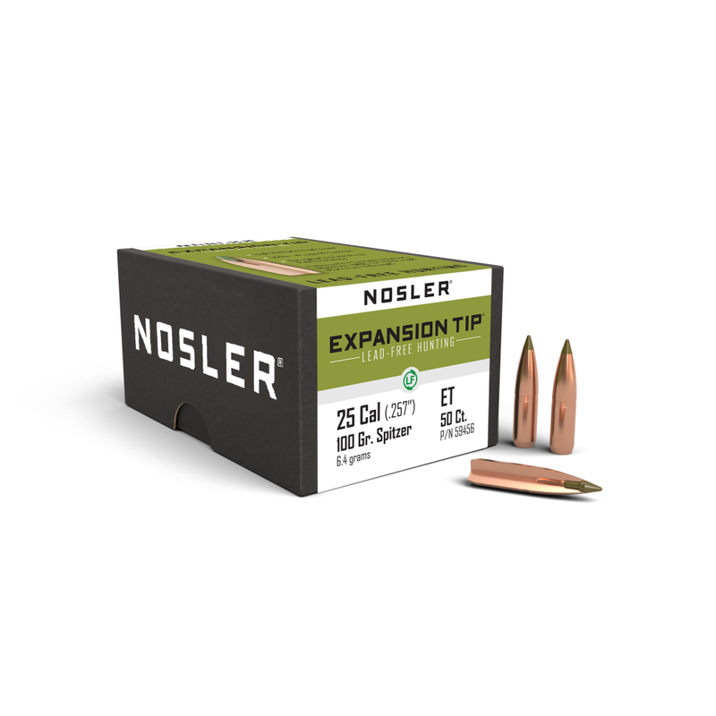 Nosler E-Tip Lead Free Rifle Bullets .25 cal .257