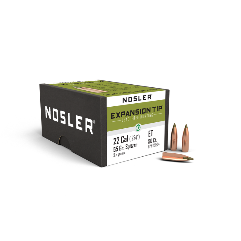 Nosler E-Tip Lead Free Rifle Bullets .22LR .224