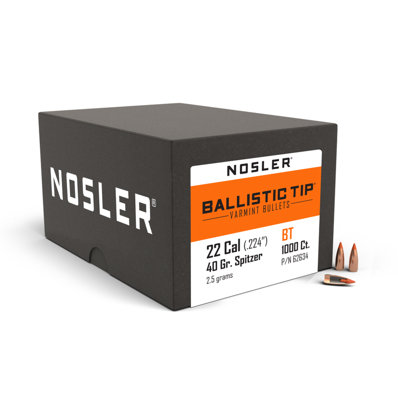 Nosler Ballistic Tip Varmint Bullets .22 cal .224