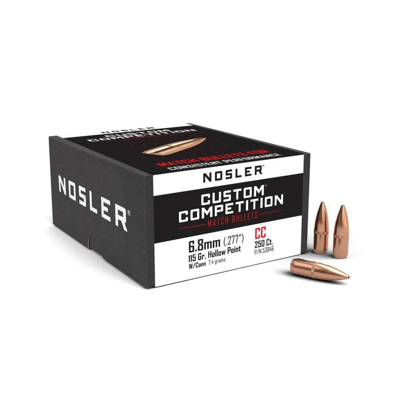 Nosler Custom Competition Rifle Bullets 6.8mm .277