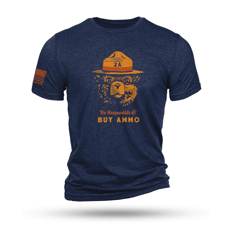 Nine Line 2A Bear Navy Triblend T-Shirt 3XL