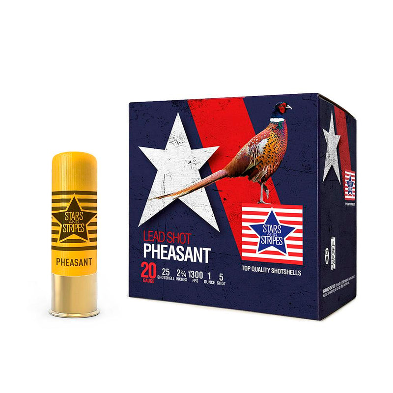 PPU Stars & Stripes Pheasant Load Shotshells 20ga 2-3/4'' 1oz 1300 fps #5 25/ct