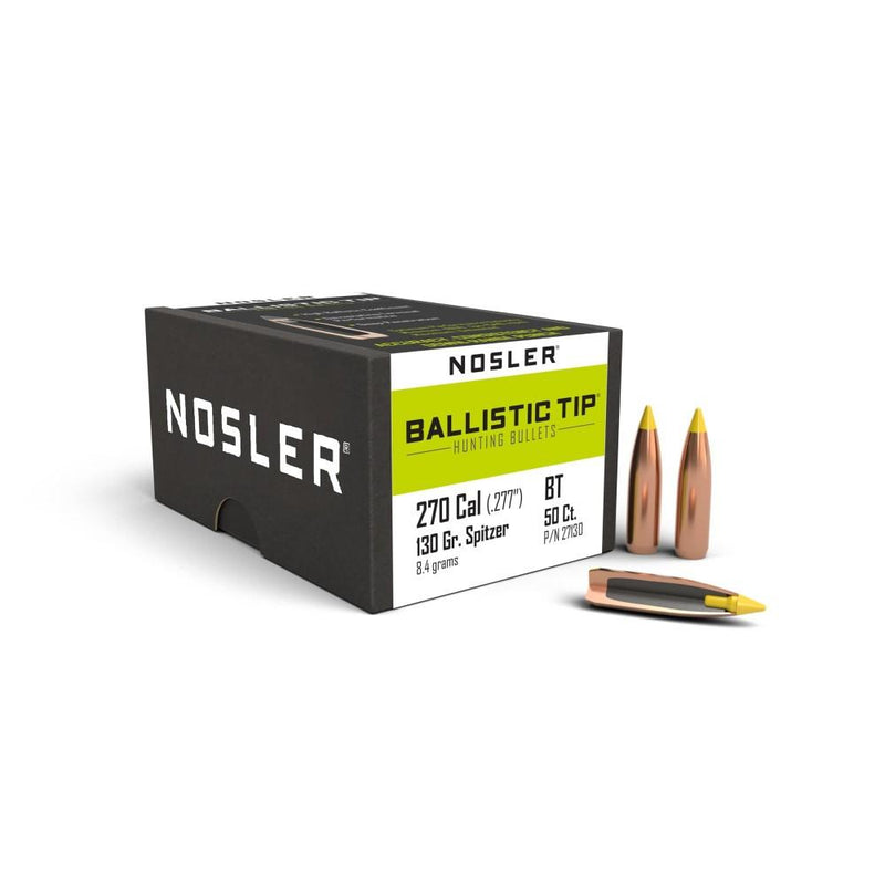 Nosler Ballistic Tip Hunting Rifle Bullets .270 cal .277