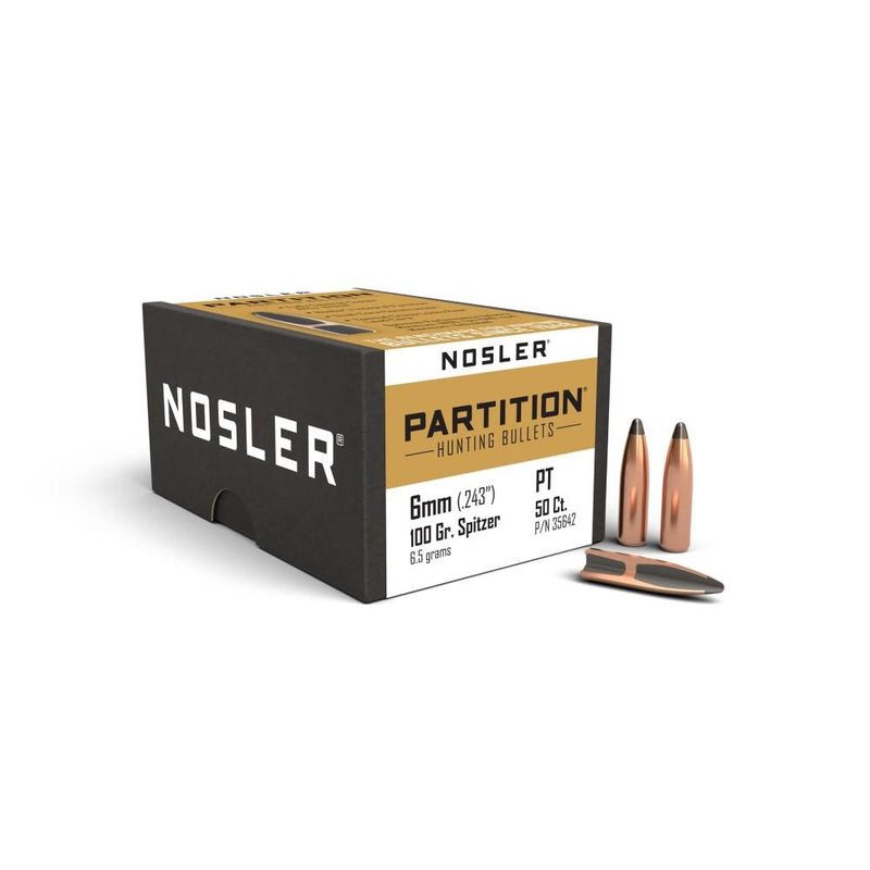 Nosler Partition Rifle Bullets 6mm .243