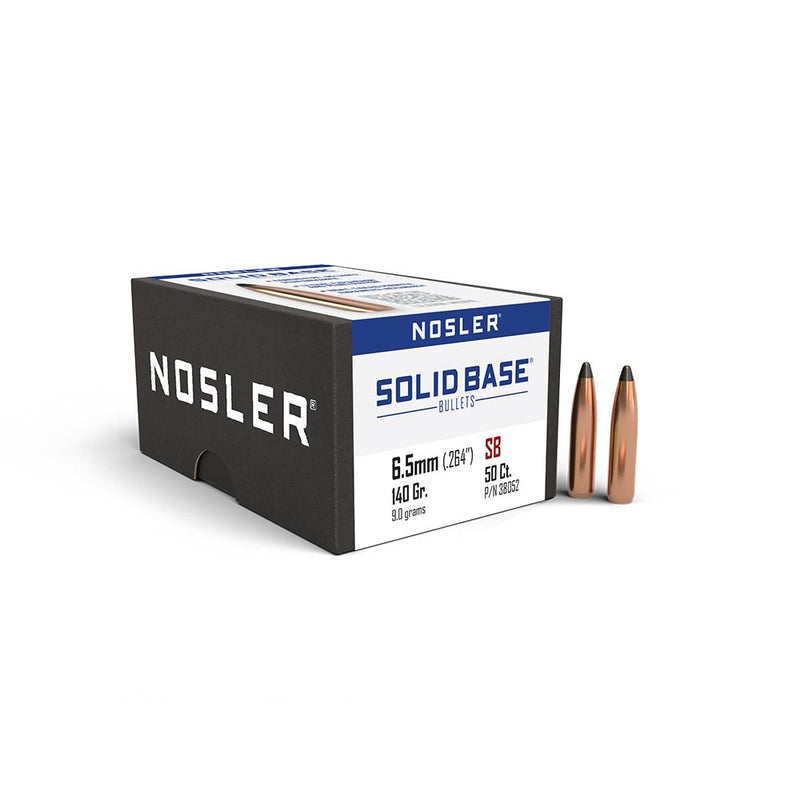 Nosler Solid Base Rifle Bullets 6.5mm .264