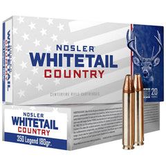 Nosler Whitetail Country Rifle Ammunition 350 Legend 180gr LFN 2100 fps 20/ct