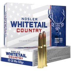 Nosler Whitetail Country Rifle Ammunition 30-30 Win 150gr SP 2390 fps 20/ct