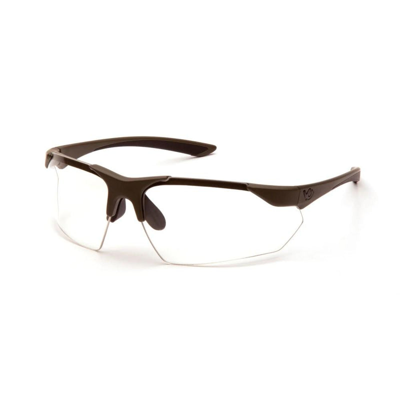 Pyramex Venture Gear Drone 2.0 Shooting Glasses OD Green Frame with Clear Anti-Fog Lens
