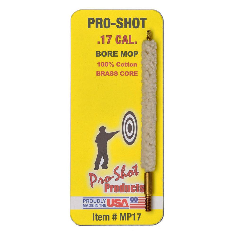 Pro-Shot Cotton Bore Mop (5/40 Thread) .17 cal