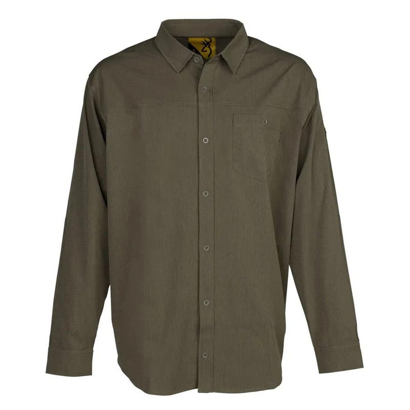 Browning Lightweight Button Down Long Sleeve Shirt Green XL