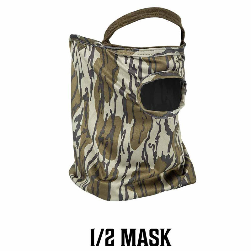Primos Stretch Fit Mask - Mossy Oak Bottomland 1/2 Face