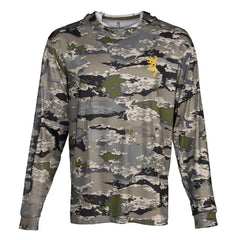 Browning Hooded Long Sleeve Tech Shirt Ovix Camo 2XL