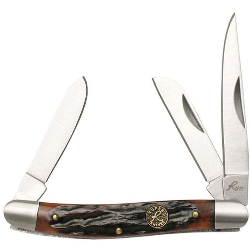 Roper Knives Stockman Chaparral Series Pocket Knife 3 Blades 2-1/2