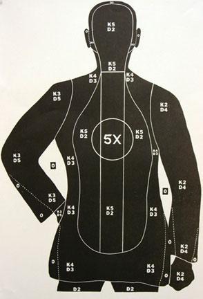 Speedwell Police Qualification Silhouette New Standard 5 X Ring - 200/Pack -27