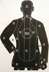 Speedwell Police Qualification Silhouette New Standard 5 X Ring - 200/Pack -27