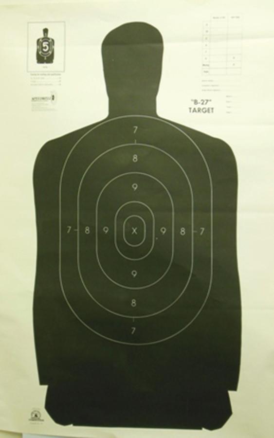 Speedwell Official NRA Police Qualification Silhouette Police Silhouette - Black - 50 yd. 24