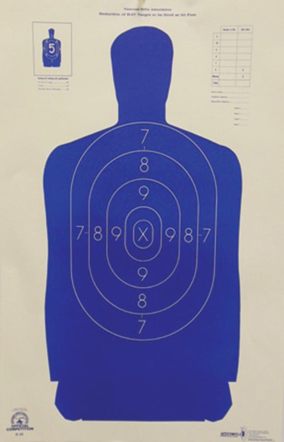 Speedwell Official NRA Police Qualification Silhouette Police Silhouette Reduced 50 ft. 14