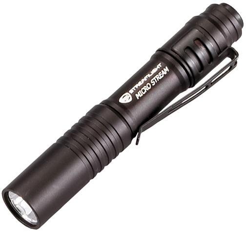 Streamlight MicroStream Alkaline Battery-Powered LED Pen Light -  White LED Black