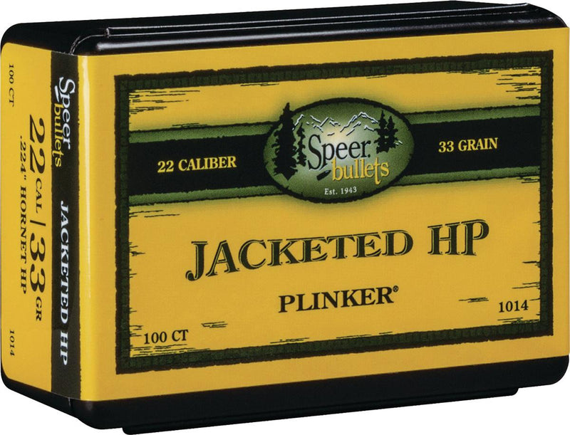 Speer Plinker Jacketed Rifle Bullet .22 Hornet .224