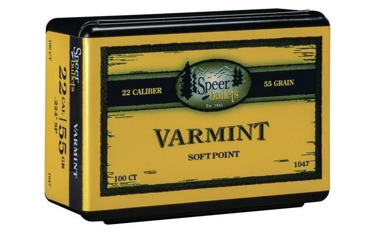 Speer Varmint Soft Point Rifle Bullets .224 cal .224