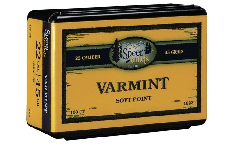 Speer Varmint Soft Point Rifle Bullets .224 cal .224