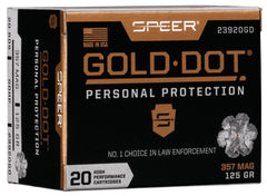 Speer Gold Dot Handgun Ammunition .357 Mag 125 gr HP 1450 fps 20/ct