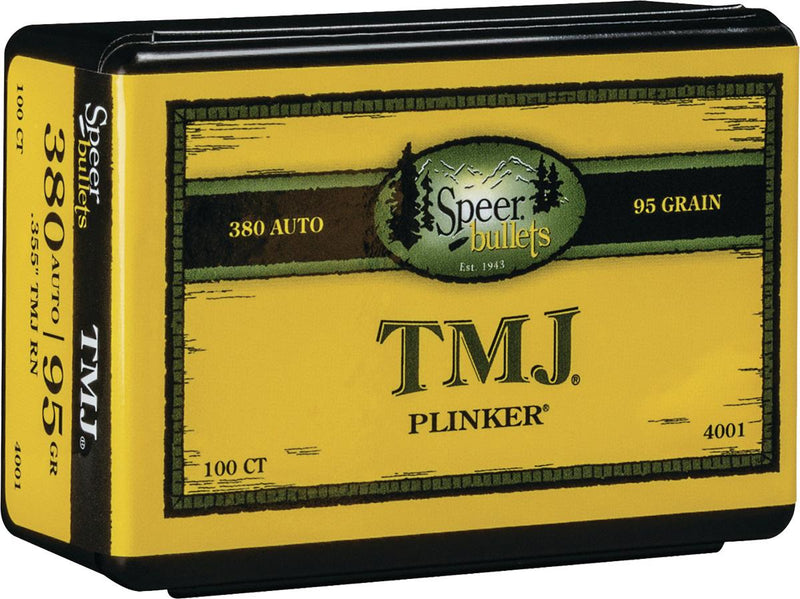 Speer TMJ Handgun Bullets 9mm/.380 ACP .355