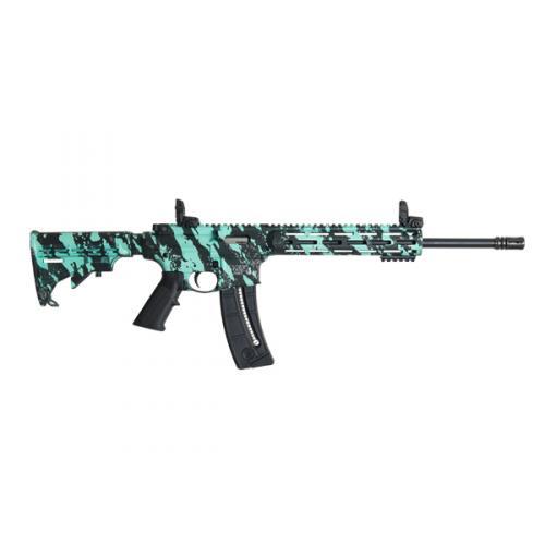 S&W M&P15-22 Sport Robin's Egg Blue Platinum Finish Rifle .22LR 25rd Magazine 16.5