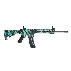 S&W M&P15-22 Sport Robin's Egg Blue Platinum Finish Rifle .22LR 25rd Magazine 16.5