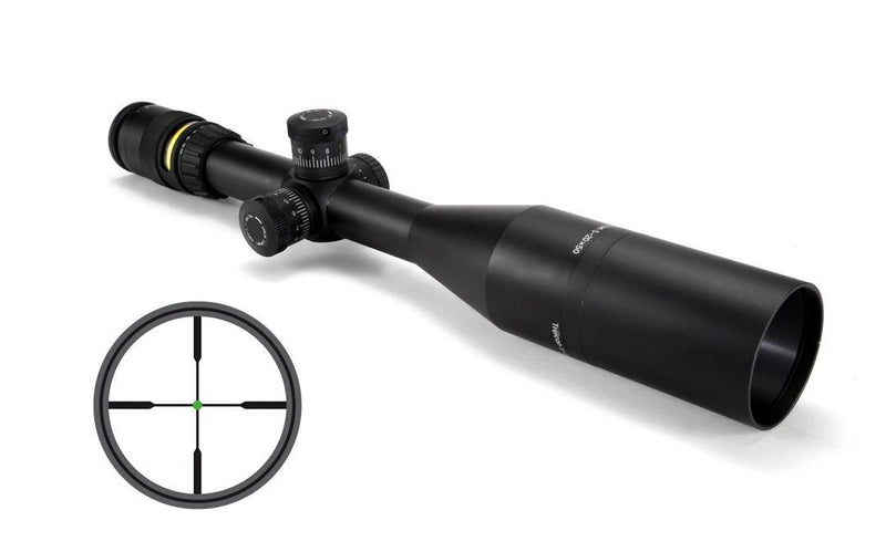 Trijicon AccuPoint Rifle Scope - 5-20x50mm Standard Duplex Crosshair w/Green Dot Reticle 19.1-5.1' FOV 4.1-3.8