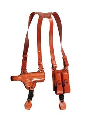 Tagua Gun and Mag Shoulder Holster for Cold 45 Brown RH