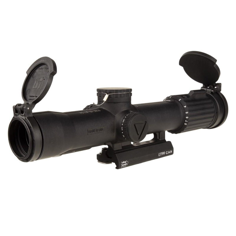 Trijicon SCO VCOG Rifle Scope 1-8x28 FFP Red MRAD Tree Illum. Black with Flipcaps