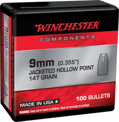Winchester JHP Bullets 9mm .355