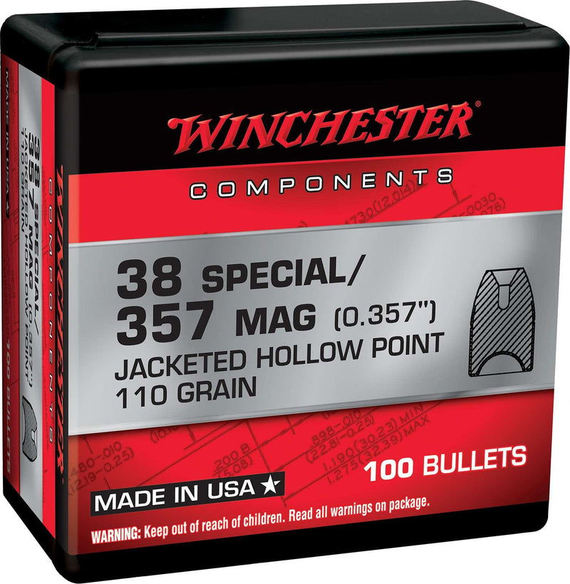 Winchester JHP Bullets 38 SPL/357 MAG .357