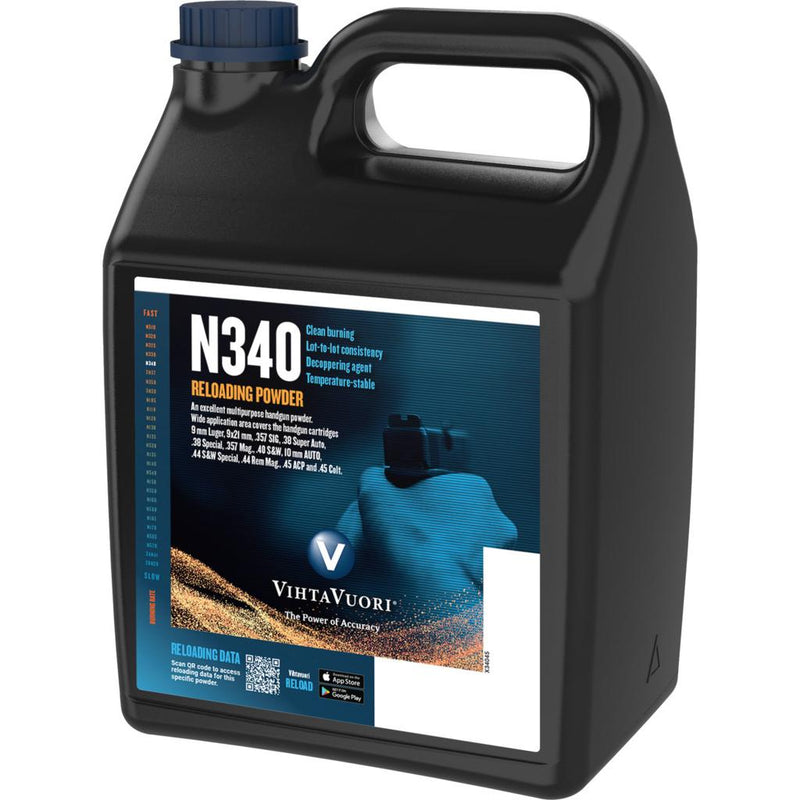 Vihtavuori N340 Smokeless Handgun Powder - 4lbs