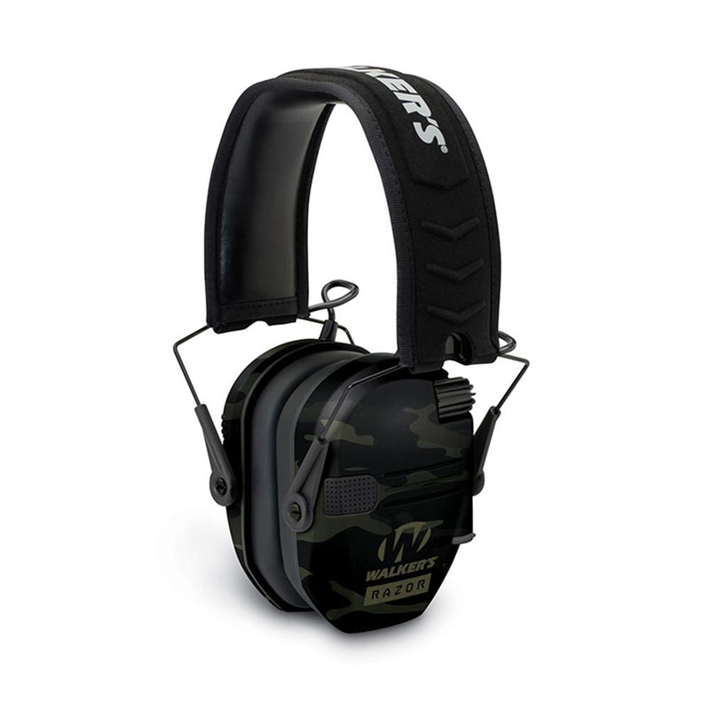 Walker's Razor Slim Shooter Folding Electronic Muff--Camo Grey