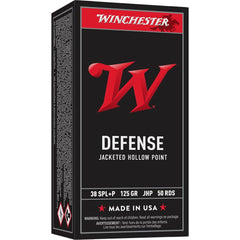 Winchester USA Handgun Ammunition .38 Spl+P 125 gr. JHP 945 50/ct