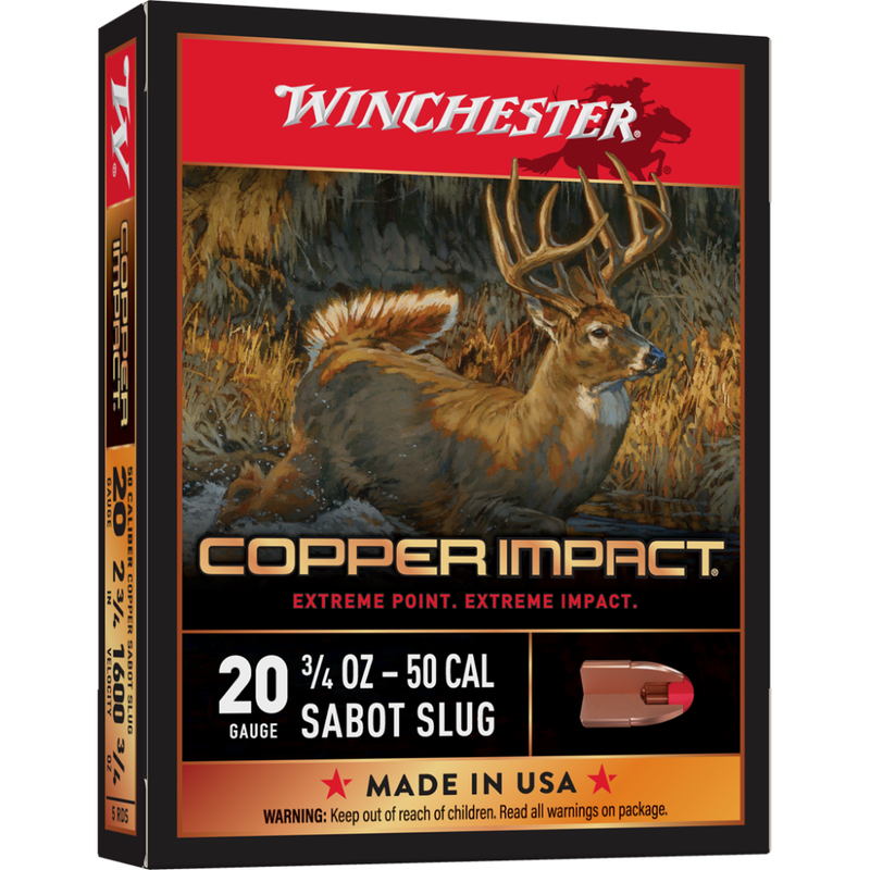 Winchester Copper Impact Slug Shotshells 20 ga 2-3/4
