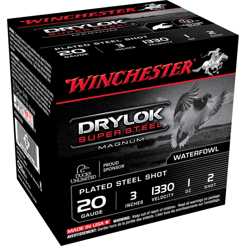Winchester Super-X Drylok Super Steel Shotshells 20 ga 3
