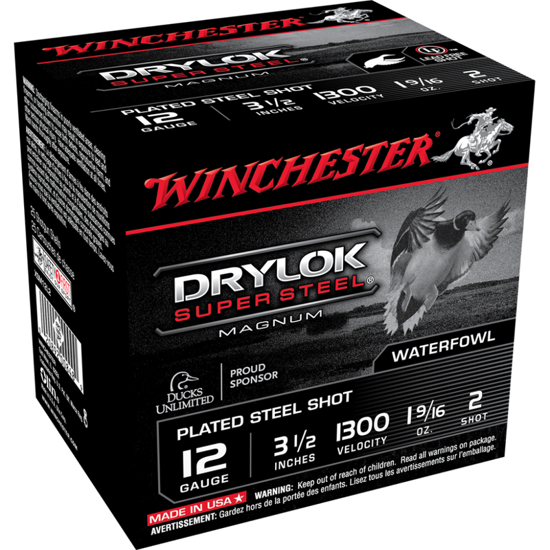 Winchester Super-X Drylok Super Steel Shotshells 12 ga 3-1/2