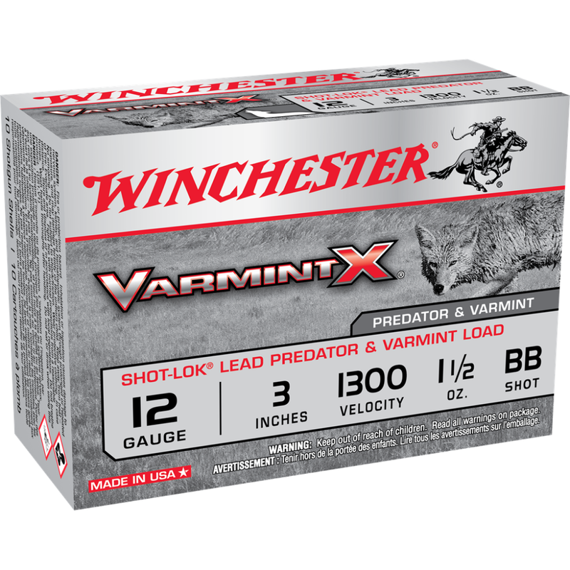 Winchester Varmint X Shot-Lok Shotshells 12 ga 3