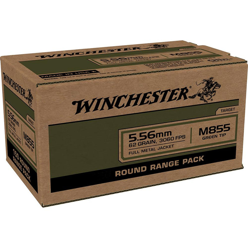 Winchester USA Lake City M855 Green Tip Rifle Ammunition 5.56mm 62 gr. FMJ 3060 fps 100/ct (Bulk)