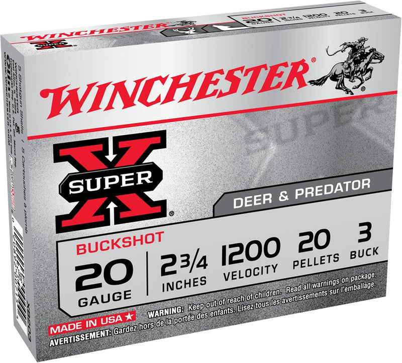 Winchester Super X Buckshot Shotshells 20 ga 2-3/4