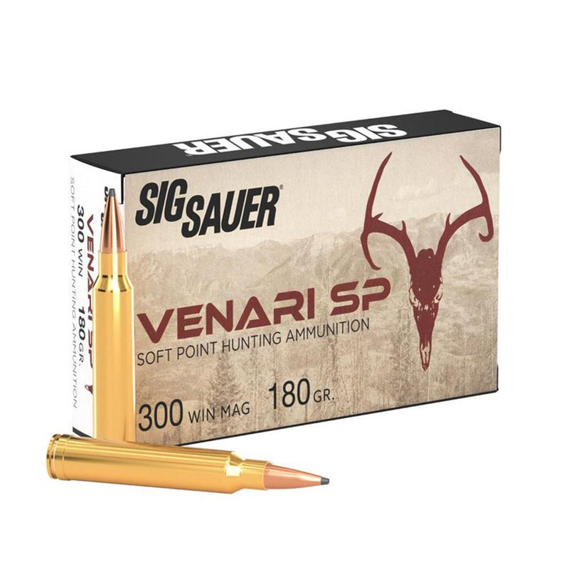 Sig Sauer Venari SP Rifle Ammunition .300 Win Mag 180gr SP 3050 fps 20/ct