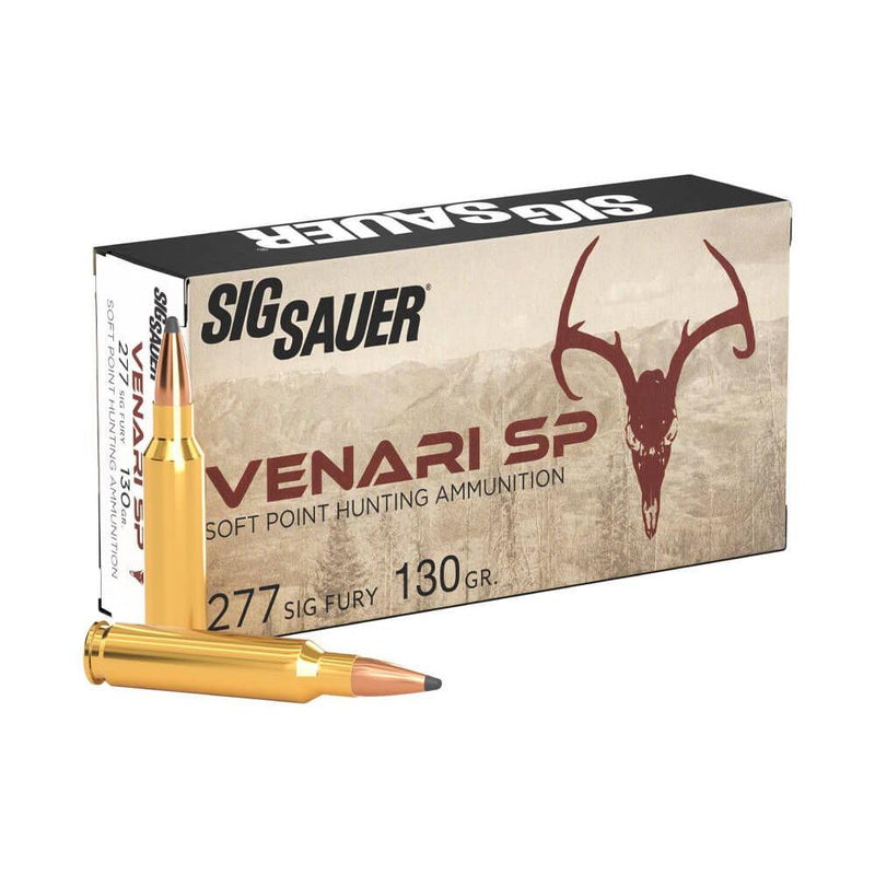 Sig Sauer Venari SP Rifle Ammo 277 Sig Fury 130gr SP 2710 fps 20/ct