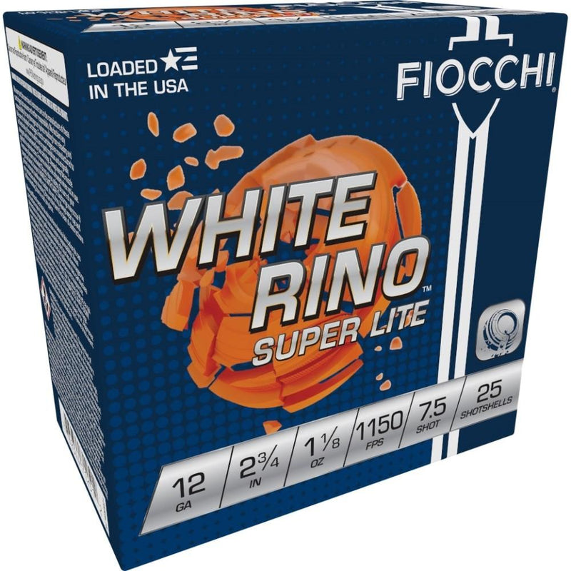 Fiocchi White Rino Super Lite Shotshells 12 ga 2-3/4