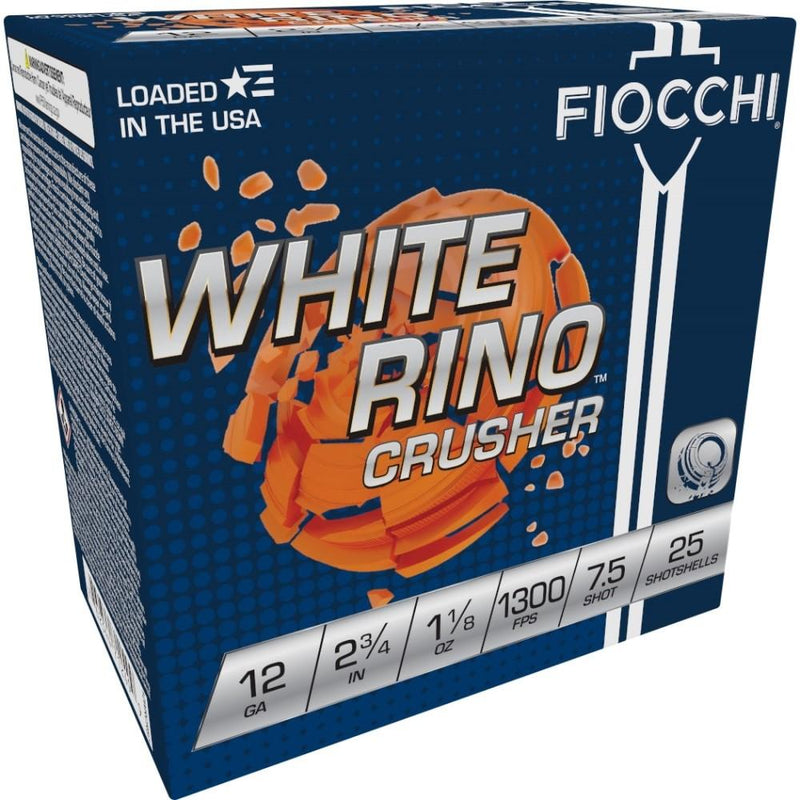 Fiocchi White Rino Crusher Shotshells 12ga  2-3/4