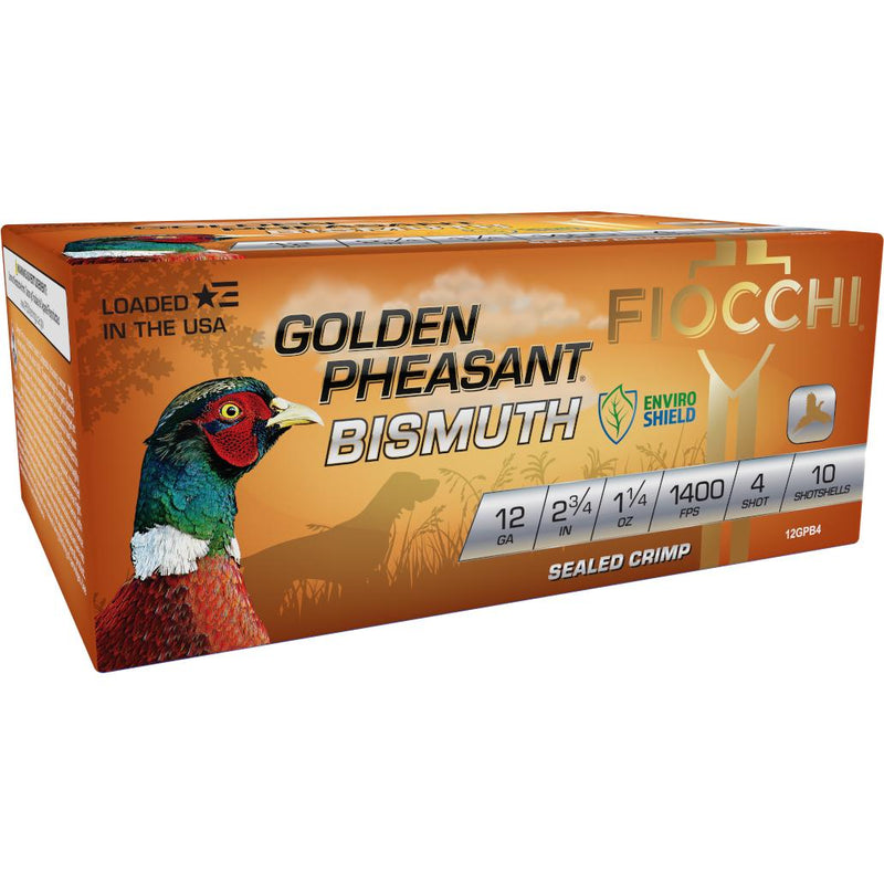 Fiocchi Golden Pheasant Bismuth Shotshells 12ga 2-3/4